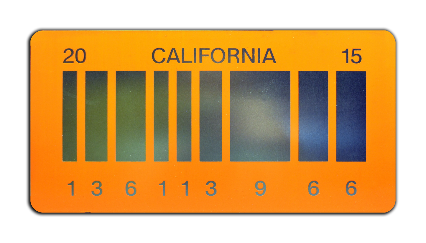 2015 BARCODE License Plate from BACK TO THE FUTURE | DELOREAN TIME MACHINE