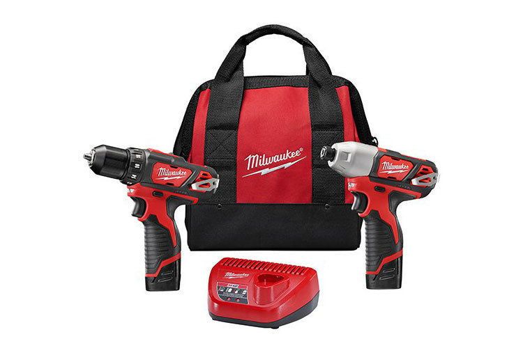 Milwaukee 2494-22 M12 Cordless Combo Drill Kit, 2 Battery
