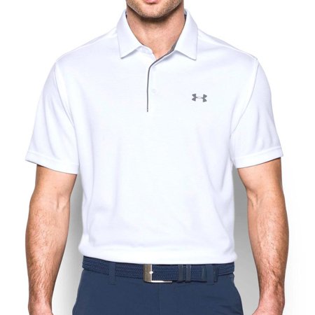 Under Armour Tech Short-Sleeve Polo for Men - White/Graphite - XL